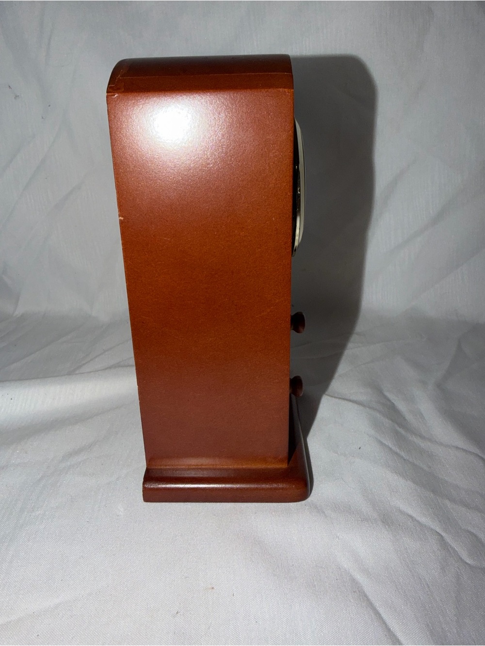 Vintage Wooden Desktop Arched Mantel Clock – 2 Drawer Trinket Jewelry Chest - Picture 6 of 10